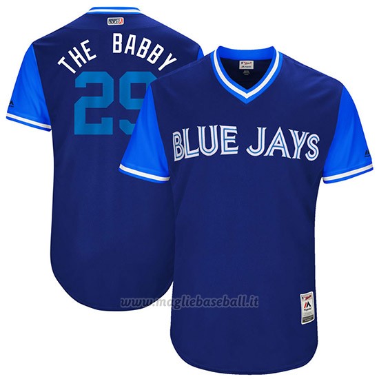 Maglia Baseball Uomo Toronto Blue Jays 2017 Little League World Series Devon Travis Royal
